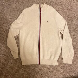 Tommy Hilfiger Stripe Placket Zip Sweater